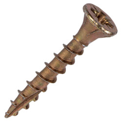 Reisser Cutter Pozi Countersunk Wood Screws - 3.5 x 20mm - Yellow Zinc - Pack of 200