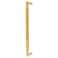 Hampstead PVD Satin Brass 25mm Lines D-Bar Door Pull Handle - Bolt Fix - 450mm Centres