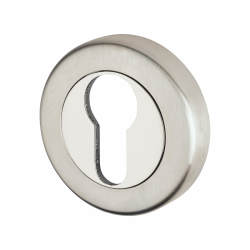 M Marcus Sorrento Escutcheon - 53mm Diameter - Euro - Satin/Polished Chrome