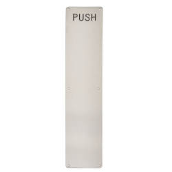 Altro Stainless Steel Finger Plate - Push - 625 x 125 x 1.5mm - Satin