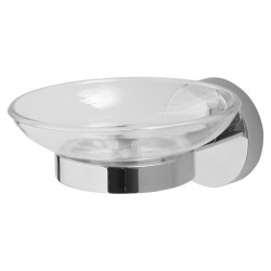 Croydex Romsey Soap Dish & Holder - 53 x 107 x 127mm - Polished Chrome