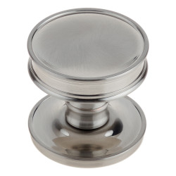 Burlington by Frelan Berkeley Ringed Mortice Door Knob - 65mm Rose Diameter - Satin Nickel