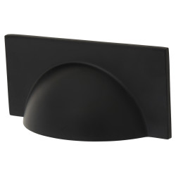 Crofts & Assinder Monmouth Square Cabinet Cup Handle - 64mm Centres - Matt Black