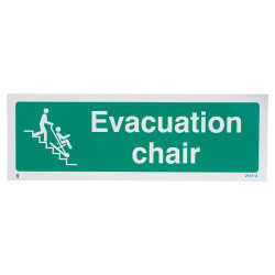 Altro Evacuation Chair Sign - 200 x 100mm - Rigid Plastic