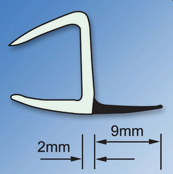 Altro Clear PVC Shower Seal - H Jamb Soft Seal - Suits 10mm Glass