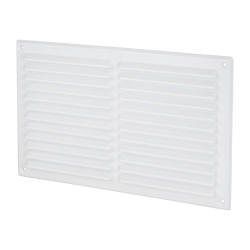 Louvre Vent - 271 x 171mm - 17760mm² Free Air Flow - White Plastic
