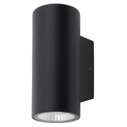Hampstead 3W LED Small Outdoor Up & Down Wall Light - IP65 - 3000K Warm White - Matt Black