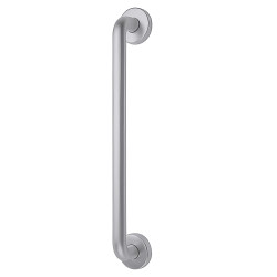 Altro 19mm D-Bar Door Pull Handle on Rose - Screw Fix - 300mm Centres - Satin Aluminium