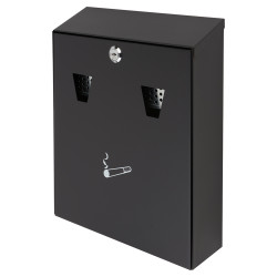 Burg Wachter CIG2 Compact Cigarette Bin - 225 x 320 x 75mm - Black