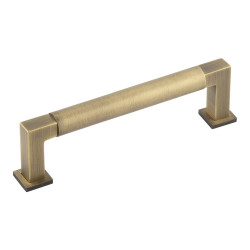 Burlington by Frelan Westminster 17.5mm D-Bar Cabinet Pull Handle - 128mm c/c - Antique Brass