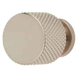 Hampstead Romsey Knurled Round Cabinet Knob - 19mm Diameter - Satin Nickel