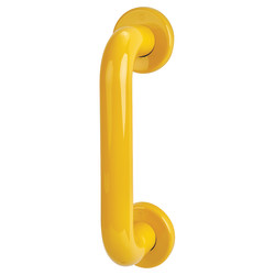 Hoppe AR602/220 Nylon D-Bar Door Pull Handle on Rose - Screw Fix - 220mm c/c - Golden Yellow