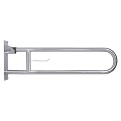 Metlex Callisto Hinged Support Grab Rail - 850 x 300mm - Brushed Stainless Steel