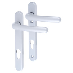 Fab & Fix Windsor uPVC Multipoint Door Handle - 92mm c/c - Premium Satin Silver