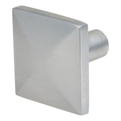 Touchpoint Pyramid Style Square Cabinet Knob - 29 x 29mm - Satin Chrome