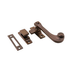 Hampstead Solid Curl Mortice & Hook Plate Casement Window Fastener - Reversible - Antique Bronze
