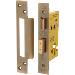 Altro Architectural Euro Profile Sashlock - 65mm Case - 44mm Backset - Square - Antique Brass