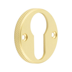 Burlington by Frelan Westbourne Knurled Escutcheon - 40mm Diameter - Euro - Satin Brass