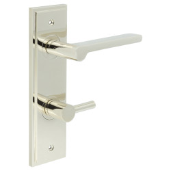 Burlington by Frelan Polished Nickel Fire Rated DIN Bathroom Door Handles - Fitzrovia - Inner 3 - 200 x 55mm