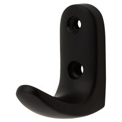 Touchpoint Heavy Duty Single Coat Hook - 45 x 43mm - Matt Black