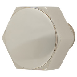 Alexander & Wilks Vesper Hex Cabinet Knob - 40mm Diameter - Polished Nickel