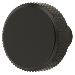 Hampstead Marlow Knurled Round Cabinet Knob - 30mm Diameter - Matt Black