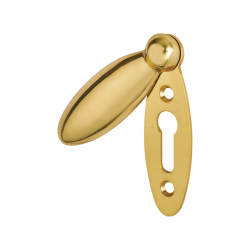 Altro Teardrop Covered Escutcheon - 59 x 20mm - Keyhole - Polished Brass