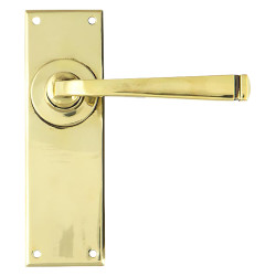 From The Anvil Aged Brass Latch Door Handles - Avon Range - 152 x 48mm
