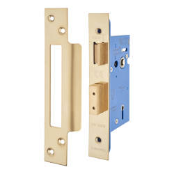Altro Architectural 5 Lever Sashlock - 65mm Case - 44mm Backset - PVD Brass