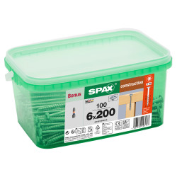SPAX T-Star Plus Torx Washer Head Wood Screws - 6.0 x 200mm - WIROX Zinc Plated - Pack of 100