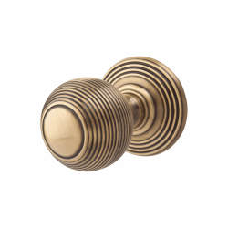 Carlisle Brass Florentine Bronze Reeded Mortice Door Knob - 70mm Rose Diameter - Delamain Range
