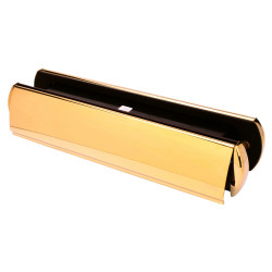 Yale Platinum Letter Plate - 321 x 65mm - Door Thickness 40-80mm - Polished Gold