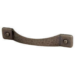 Olde Forge Mottled Bow Cabinet Pull Handle - 128mm Centres - Pewter