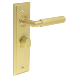 Burlington by Frelan Satin Brass Fire Rated Bathroom Door Handles - Piccadilly - Inner 2 - 200 x 55mm
