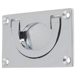 Altro Flush Chest Drawer Cabinet Pull Handle - 75 x 45mm - Polished Chrome