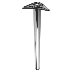 Rothley Round Adjustable Worktop Support Breakfast Bar Table Leg - 60 x 870mm - Polished Chrome