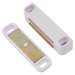 Budget Magnetic Catch - 56 x 18.5 x 15mm - 6kg Pull - White - Pack of 5