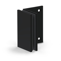 Bohle Bilbao Glass Clamp - Wall Mount - 8-12mm Glass - Matt Black