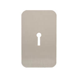 Touchpoint Jumbo Adhesive Fixing Escutcheon - 100 x 60mm - Keyhole - Satin Stainless Steel