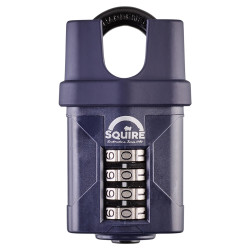 Squire CP50CS Combination All Weather Closed Shackle Padlock - 50mm Body - 22 x 20mm Shackle - Blue
