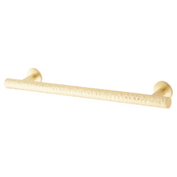 Hampstead Kendal 10.5mm Hammered T-Bar Cabinet Pull Handle - 160mm Centres - Satin Brass