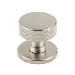 Burlington by Frelan Westbourne Knurled Mortice Door Knob - 60mm Rose Diameter - Satin Nickel