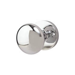 Altro Polished Chrome Solid Brass Round Mortice Door Knob - 61mm Rose Diameter