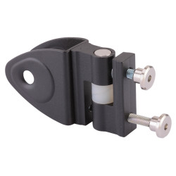 Designer Self Closing Cubicle Hinge - 12-13mm Panels - Black Textured