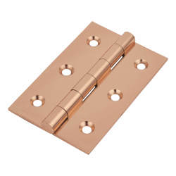 Hampstead Solid Drawn Butt Door Hinge - 75 x 50 x 2mm - Polished Copper - Pair