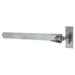Heavy Duty Adjustable Hook & Band Gate Hinge - 600 x 48mm - Galvanised - Pair