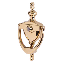 Arrone AR727K Traditional Urn Door Knocker With Viewer - 151 x 76mm - Polished Brass