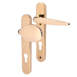 Trojan Sparta uPVC Multipoint Lever/Pad Door Handle - 92mm c/c - PVD Gold