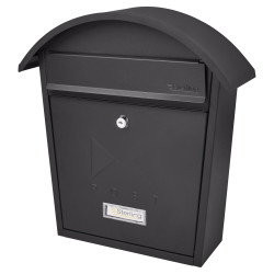 Burg Wachter Classic Postbox - 363 x 370 x 134mm - Black