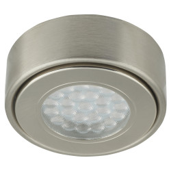 Forum Culina Laghetto 1.5W LED Round Cabinet Downlight - IP44 - 3000K Warm White - Satin Nickel